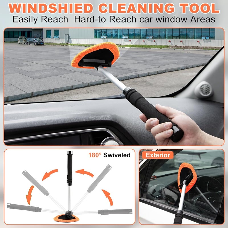 Viewsun Windshield Cleaner Tool, 15Pcs Car Interior Cleaning Kit, Detailing Kit Cleaner, Detailing Brush, Cleaning Gel, Inside Cleaning Supplies Accessories for Trucks, SUVs, RVs Window - Image 2